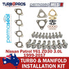 Nissan Patrol Y61 ZD30 3.0L Permaseal Turbo&Manifold Titanium Studs&Gasket