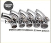 Set of chrome stainless steel 2 inch 51mm 90 degree flange pipe elbows for type 2 adjustable sqv bov fitting