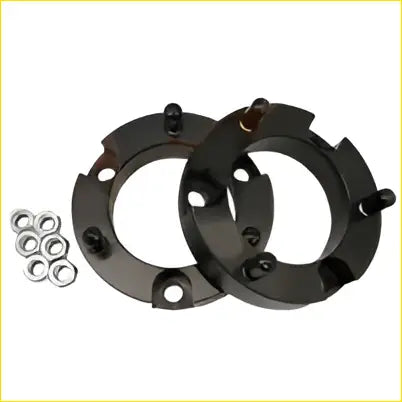 Black metal 25mm wheel hub adapter rings with matching bolts for toyota hilux vigo lift kit 05-14 kun26 front coil strut spacer