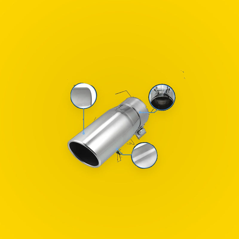 2.8" Inlet 8.5" Length Exhaust Tip for Toyota Tacoma (2005-Present)
