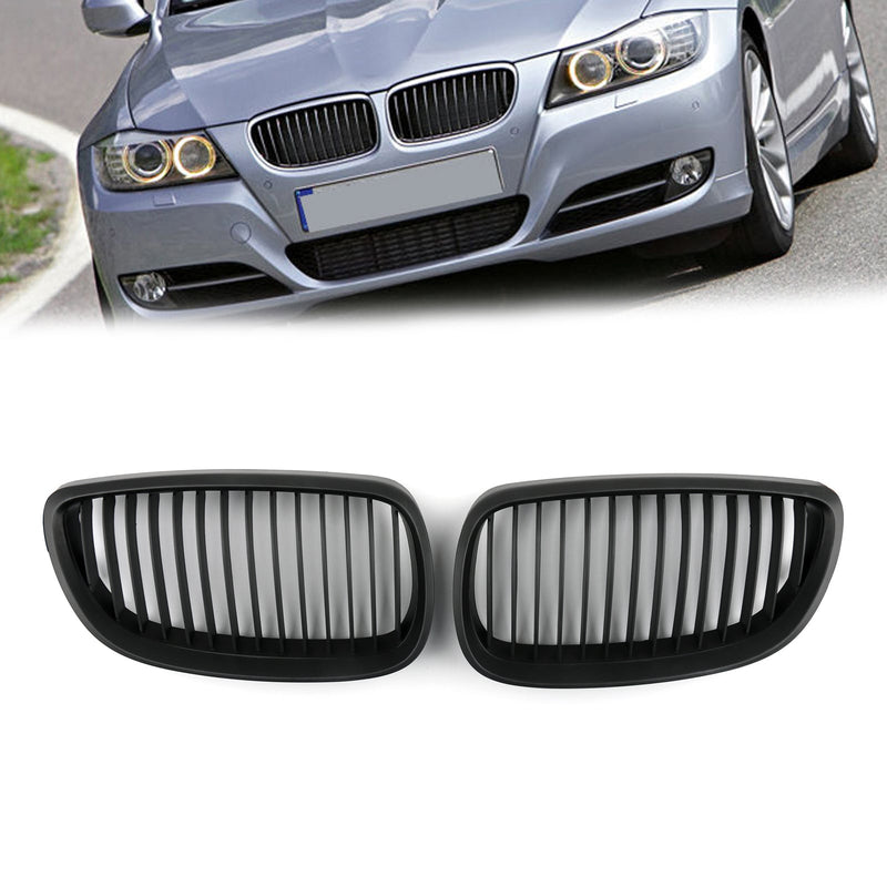 BMW E92 E93 2DR LCI Matt Black Kidney Grille (2006-2009)