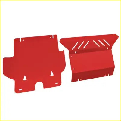 Red metal 2pcs bash plate panels made of 3mm steel for toyota hilux n70 sr sr5 2005-2015 front guard protect