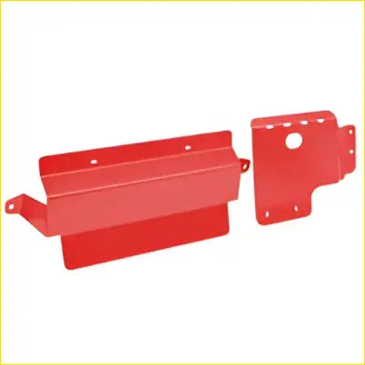 Red metal engine guard set made of 4mm steel for toyota landcruiser vdj 76 78 79 v8 sump protection