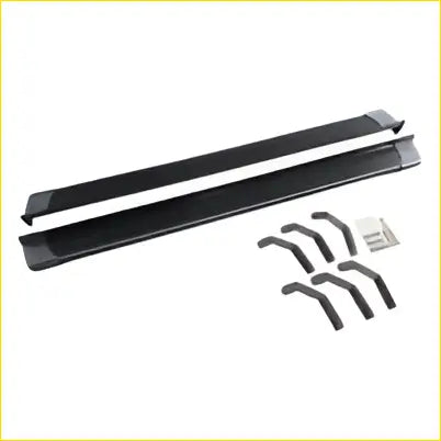 Black rubberized running bars with metal mounts side steps for nissan navara np300 2021-2024 nerf bars pedals
