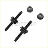 Black coated metal engine cover bolts with hex heads and matching nylon lock nuts for ford ranger lariat 2019 to 2023