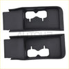 Black plastic car floor liners with molded pedal cutouts for ford f250 f350 f450 f550 tow hook cover bezel set