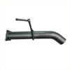 Black metal 3.5 inch dpf back exhaust pipe with curved end and redback branding for Toyota Landcruiser 300 series