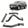 Black metal 3.5 inch dpf back exhaust manifold system for toyota land cruiser 300 series wagon back side view