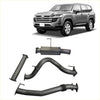 Gray metallic 3.5 inch dpf back exhaust system components for toyota landcruiser 300 series wagon back side