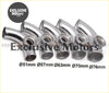 Set of five chrome stainless steel 3 inch 90 degree flange pipe elbows for type-2 ii 2 adjustable sqv bov