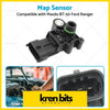 Black plastic 3 bar boost pressure map sensor with green o-ring and metal connector for ford ranger px and mazda bt-50