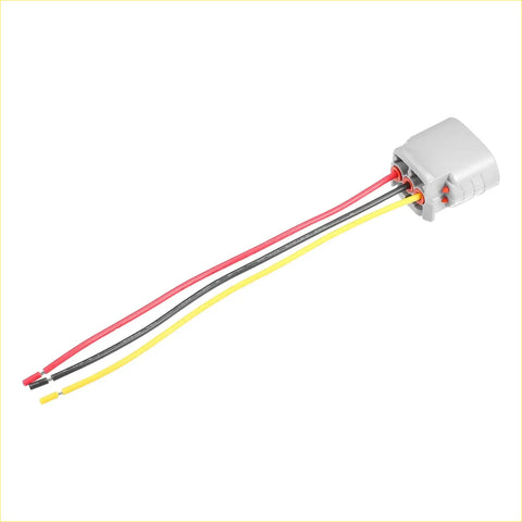 Gray plastic 3 pin alternator regulator connector adapter plug with red black and yellow wires for toyota 4wd ute offroad