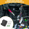 Black plastic 3 pin headlight leveling motor connector plug with green pins for toyota 4wd ute offroad use
