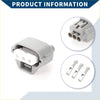 Gray plastic 3 pin headlight turn signal connector plug with white insert and three metal terminals for Toyota 4Runner