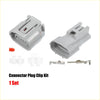 Gray plastic 3 pin ts alternator connector adapter kit with metallic terminals and red cap for toyota 4wd ute offroad