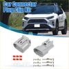 Gray plastic 3 pin ts alternator connector adapter kit with red and silver metal parts for toyota 4wd ute offroad