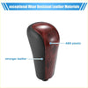 3 speed automatic transmission shift knob for Toyota Prado with glossy reddish brown abs top and black leather sides