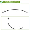 Black rubber extended brake line hoses with metallic fittings for toyota hilux ln106 ln46 ln60 ln65 shown from back side