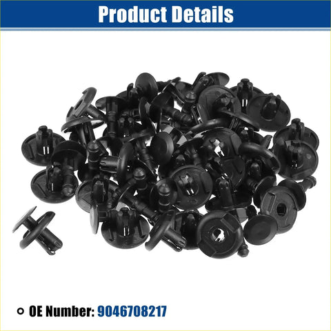 Black plastic automotive trim fasteners 30 x radiator cover retainer clips for toyota 4runner 2003-2023