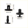 Black plastic car rivet clips fasteners in various sizes for toyota 4wd ute offroad trim retention
