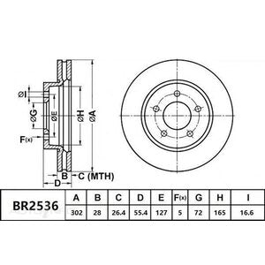 Bendix Brake Rotor - BR2536-ULT4WD