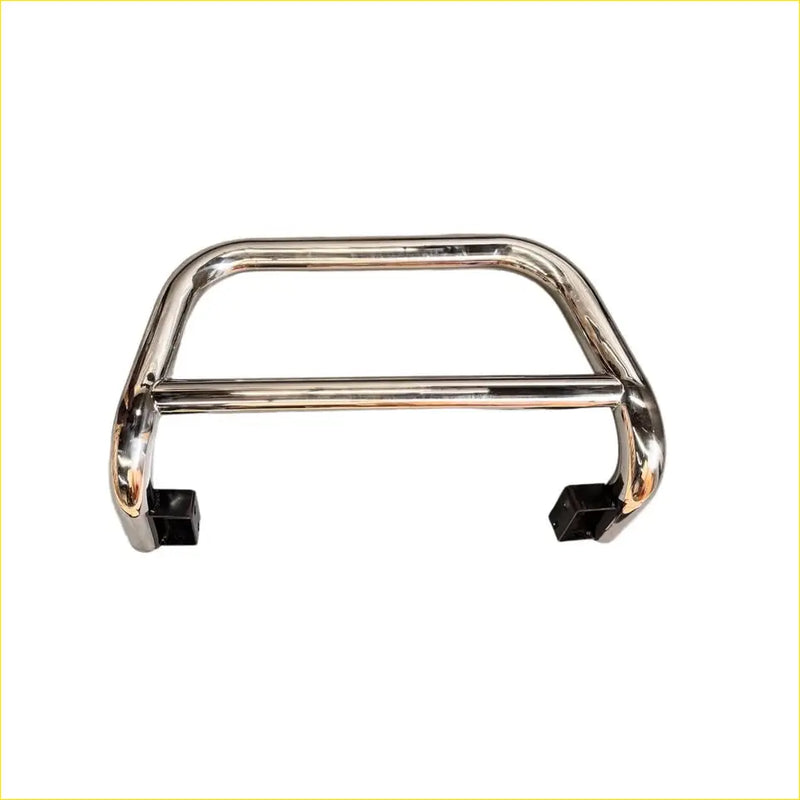 Shiny chrome finished 304 stainless steel nudge bar with black rubber end caps for mazda bt 50 2021 gsx