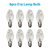 Night Light Replacement Warm Yellow Light 8x 7W/10W 240V E12/E14 Clear Bulbs Suitable