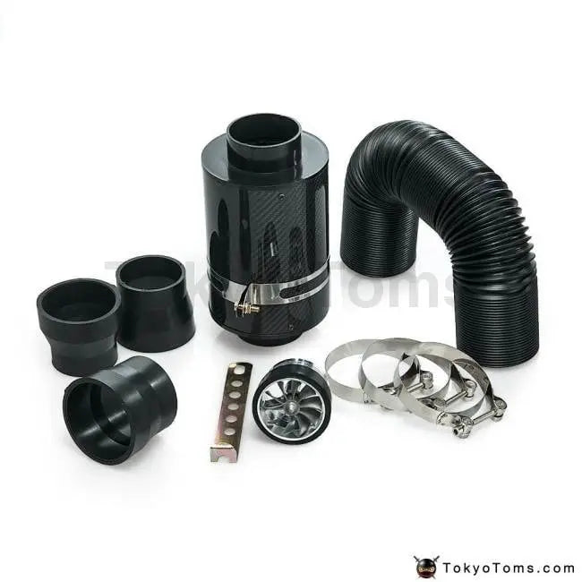 BMW E46 M3 / 330 / 328 / 325 M52 Universal Cold Feed Induction Kit & Carbon Fibre Air Intake Filter Box With Fan