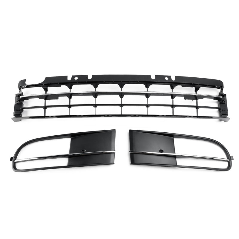 VW Beetle Chrome Front Bumper Lower Grille & Fog Light Grill (2012-2016)