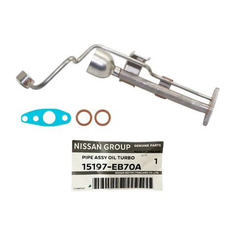Nissan Navara D40 YD25 2.5L Genuine Turbo Oil Feed&Return Pipe+Gaskets