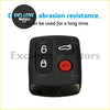 Black plastic 4 button key fob for ford territory sx xr6 xr8 falcon ba bf with lock unlock and red panic alarm buttons