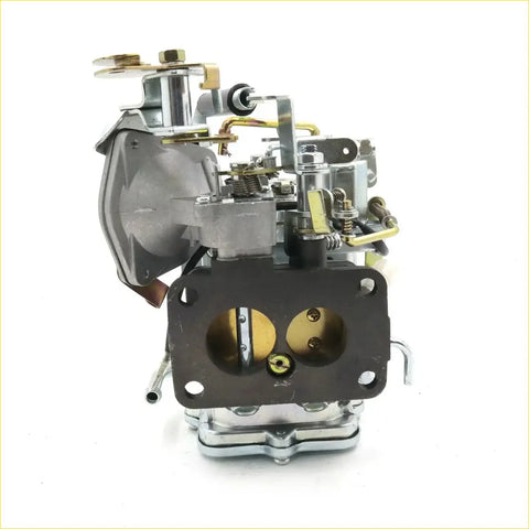Silver and black 4 cyl carburetor assembly with brass components for mazda 616 626 capella bongo luce mtm 1970-1984