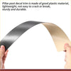 Black carbon fiber patterned car door pillar post decal trim with beige adhesive backing for toyota tacoma 2005-2015
