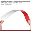 4 pcs flexible two toned plastic car door pillar window trim with silver and red curved design for Toyota Tacoma 2024 2025