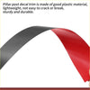 Black and red carbon fiber style pillar post decal trim for toyota 4runner car door window pillar