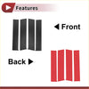 4 pcs carbon fiber car door pillar window trim strips in black and red for 2024-2025 Toyota Tacoma