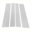 Four sleek metallic silver chrome door pillar window trim panels for toyota sequoia 2008-2014 arranged in a row
