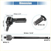 Black metal front inner outer tie rod ends with ball joints and threaded ends for toyota matrix 2003-2008