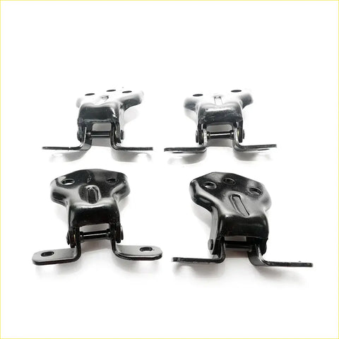 Black metal door hinge brackets for 4-piece front door hinges mazda familia 323 dx lx 1986-1989 showing back side