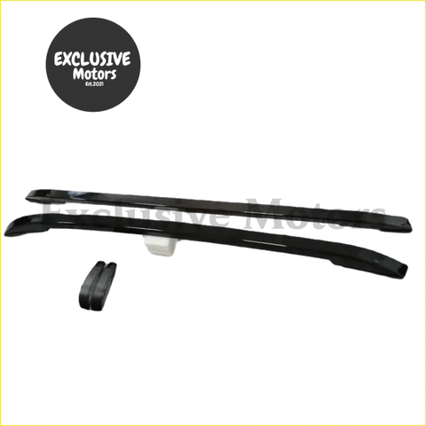 Black windshield wiper blades with matching rubber tips for 4-piece roof rail rack on vw amarok 2023-2024