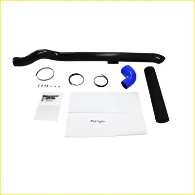 Black and blue stainless snorkel air intake kit with rubber hoses and metal fittings for ford ranger diesel 2015-2022