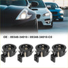 Black plastic bumper parking sensor retainers with silver metal clips for toyota tundra 2007-2013 shown from back side