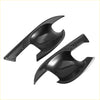 Black carbon fiber textured door handle bowl cover trims for toyota rav4 2019-2023 exterior use