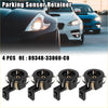 Black plastic car parking sensor pdc retainer with metallic gold clips for toyota sienna gx460 sequoia 2011-2023