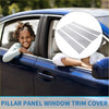 Silver metallic car pillar window trim covers with sleek modern design for toyota tundra 2007-2021