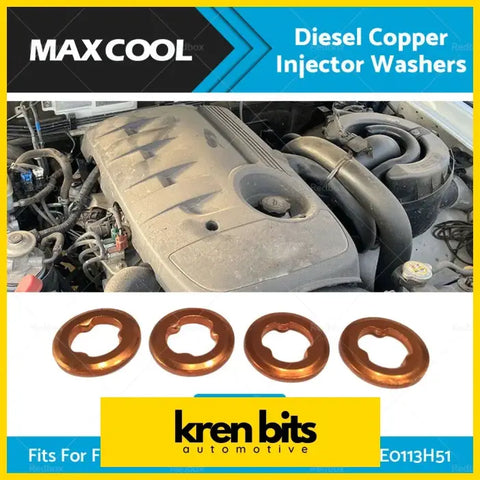 Copper-colored diesel injector washers with circular ring design for ford pj or pk ranger diesel engines