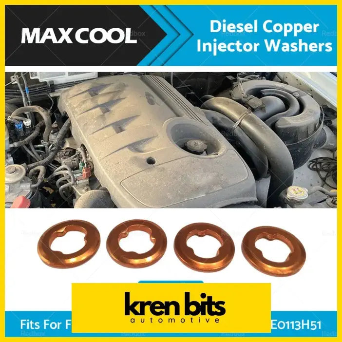 Copper-colored diesel injector washers with circular ring design for ford pj or pk ranger diesel engines