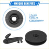 Black plastic car interior trim clip with circular base and hook for securing toyota floor mats fixings
