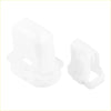 Two translucent white plastic rear seat cushion pad clips for toyota avalon 2005-2012 one larger one smaller