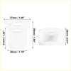 White plastic rear seat cushion pad clip with rectangular shape and rounded edges for toyota avalon 2005-2012